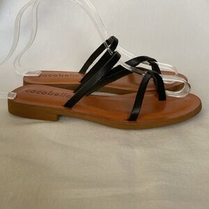 COCOBELLE Made in Italy Black and cognac leather SIZE 6/36 classy straps